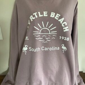 Gildan Purple Sweatshirt with White Print